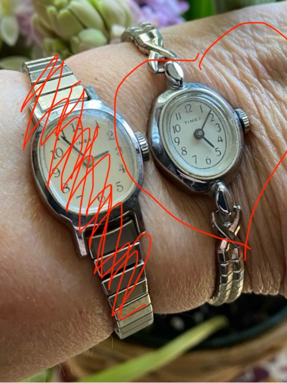 Oval vintage Timex watch